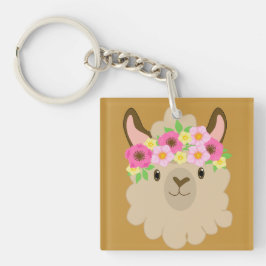 Meisje Lama Sleutelhanger