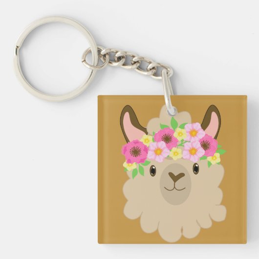 Meisje Lama Sleutelhanger (Voorkant)
