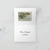  meisje Lamb Pasen Feestdagen Kaart (Binnen)