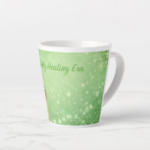Meisje Latte Koffiemok Groene Vrouwelijke Esthet Mok