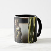 Meisje leest een brief in een open venster, Vermee Mok (Voorkant rechts)