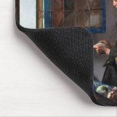 Meisje leest een brief in een open venster, Vermee Muismat (Hoek)