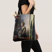 Meisje leest een brief in een open venster, Vermee Tote Bag (Dichtbij)