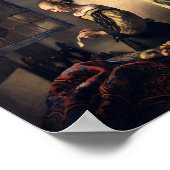 Meisje leest een brief van Johannes Vermeer Art Poster (Hoek)