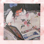 Meisje leest over sofa tegeltje<br><div class="desc">Meisje leest over sofa</div>