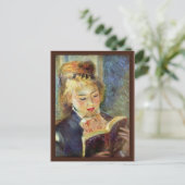 Meisje leest Pierre-Auguste Renoir Briefkaart (Staand voorkant)
