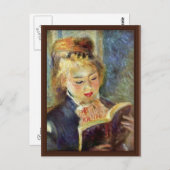 Meisje leest Pierre-Auguste Renoir Briefkaart (Voorkant / Achterkant)