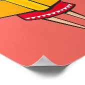 Meisje leest schattige meisjeskamer poster (Hoek)