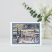 Meisje leidt haar Pony kunstwerk Briefkaart (Staand voorkant)