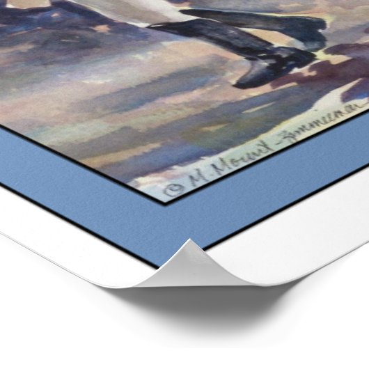 Meisje leidt haar Pony kunstwerk Poster (Hoek)