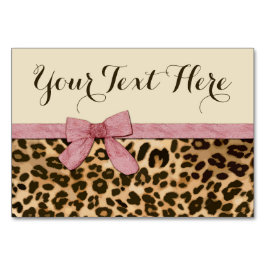 Meisje Leopard Print Baby Roze Boog Kaart