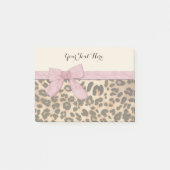 Meisje Leopard Print Baby Roze Boog Post-it® Notes (Voorkant)