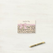 Meisje Leopard Print Baby Roze Boog Post-it® Notes (Op bureau)