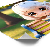 Meisje lezen Boek, feministisch thema Poster (Hoek)