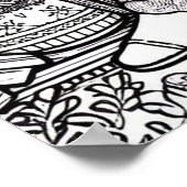  Meisje Lezen Herfst Kleurplaat Zwart Wit Poster (Hoek)