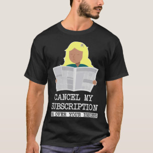 MEISJE LEZEN KANKEL MIJN ABONNEMENT DAT IK OVER JE T-SHIRT