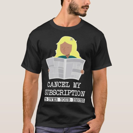 MEISJE LEZEN KANKEL MIJN ABONNEMENT DAT IK OVER JE T-SHIRT (Voorkant)