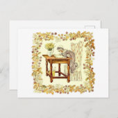 Meisje Lezen met Daffodils Briefkaart (Voorkant / Achterkant)