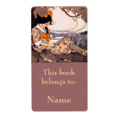 Meisje lezen onder boomkookplaat etiket (Voorkant)