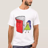 Meisje lezen van een boek Mannen T-shirt (Voorkant)