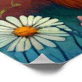 Meisje lezen van een boek onder een boom met een s poster (Hoek)