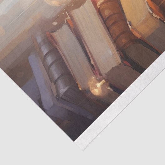 Meisje Lezing Boeken 4 Decoupage papier (Detail)