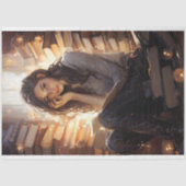 Meisje Lezing Boeken 4 Decoupage papier (Voorkant)