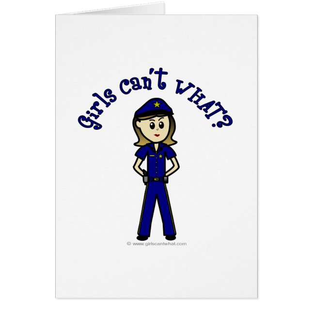 Meisje lichte politieagent (Voorkant)