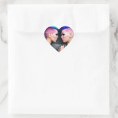 meisje liefde | LGBTQ+ Couple AI Art Hart Sticker (Tas)