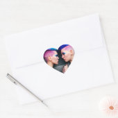meisje liefde | LGBTQ+ Couple AI Art Hart Sticker (Envelop)