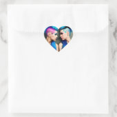 meisje liefde | LGBTQ+ Couple AI Art Hart Sticker (Tas)