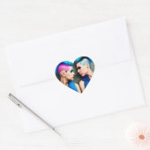 meisje liefde | LGBTQ+ Couple AI Art Hart Sticker (Envelop)