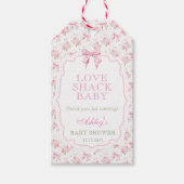 Meisje Liefde Shack Baby shower Dank u Cadeau Labe Cadeaulabel (Voorkant)