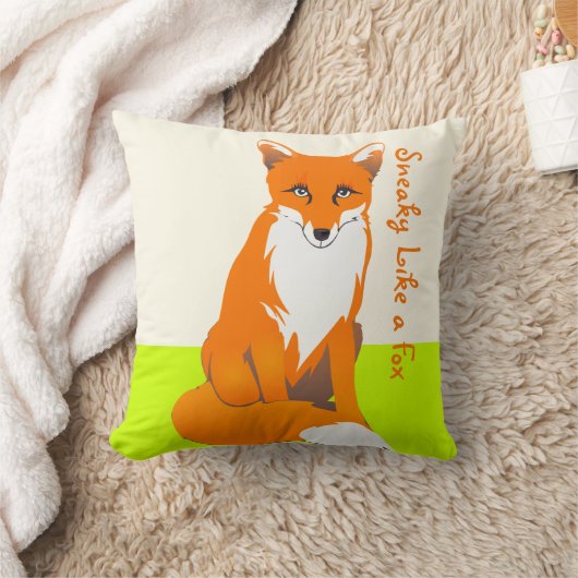 Meisje Limoen Sneaky als een Fox Fox Pillow Kussen (Deken)