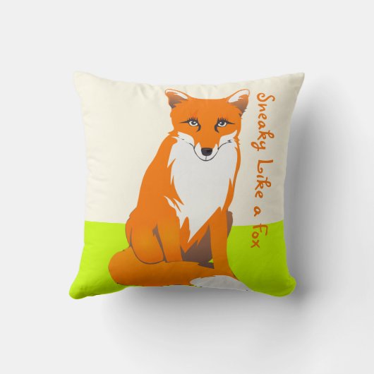 Meisje Limoen Sneaky als een Fox Fox Pillow Kussen (Achterkant)