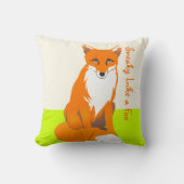 Meisje Limoen Sneaky als een Fox Fox Pillow Kussen (Voorkant)