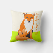 Meisje Limoen Sneaky als een Fox Fox Pillow Kussen (Achterkant)