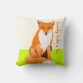 Meisje Limoen Sneaky als een Fox Fox Pillow Kussen (Voorkant)