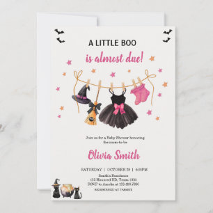 Meisje Little Boo Halloween Waslijn Baby Shower Kaart