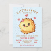 Meisje Little Latke Chanoeka Baby shower Kaart (Voorkant)