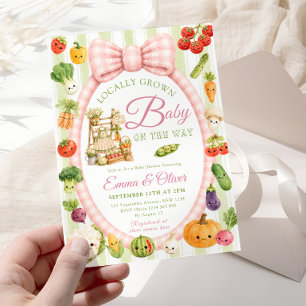 Meisje lokaal baby shower kaart