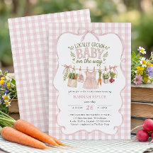 Meisje lokaal gekweekte baby shower