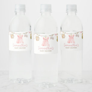 Meisje lokaal gekweekte baby shower waterfles etiket