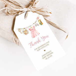 Meisje lokaal geteeld Baby shower gunst Tags Cadeaulabel