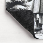 Meisje loopt een Welsh Terrier Muismat (Hoek)