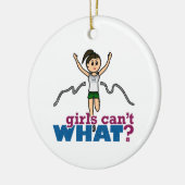 Meisje loopt in groen keramisch ornament (Links)