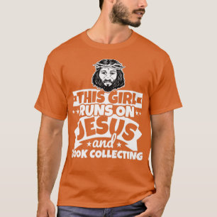 Meisje loopt op Jezus en Boek verzamelen T-shirt