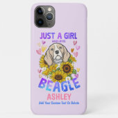 Meisje Loves Beagle Zonnebloem Case-Mate iPhone Case (Achterkant)