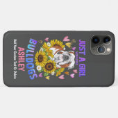 Meisje Loves Engels Bulldog Zonnebloem Case-Mate iPhone Case (Achterkant (horizontaal))