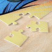 Meisje Luisteren naar Muziek op Hoofdtelefoon Psyc Legpuzzel (Zijkant)